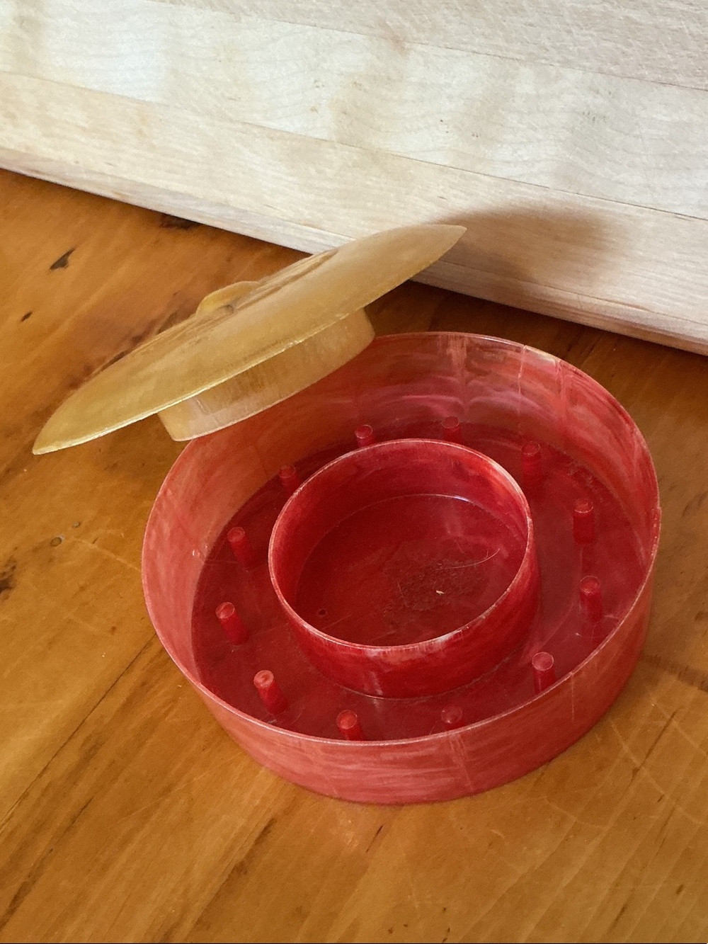 Vintage 50s Red Lucite Homer Sewing Box Mid-Century